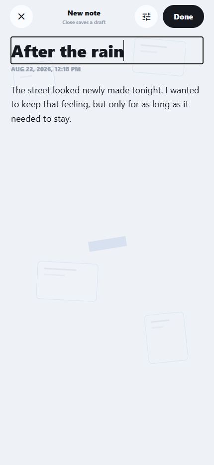 Writing a temporary note in Dhulo